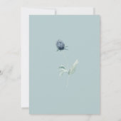 ダスティブルーフローラブライダルシャワー 招待状 (裏面)