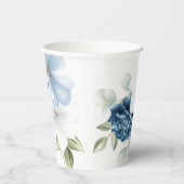 ダスティブルーフローラブライダルシャワー 紙コップ (右)