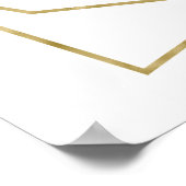 ダスティブルーフローラブライダルランチョンウェルカムサイン ポスター (角)