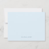 ダスティブルーフローラブライデスメイド – メイド・オブ・オーナー（花嫁付き添い人） 招待状 (裏面)