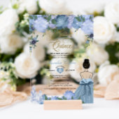 ダスティブルーフローラプリンセスミクリンスキンセアニラ アクリル招待状