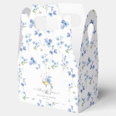 ダスティブルーフローラプロセッコブライダルシャワーサンキュー フェイバーボックス (オープン)