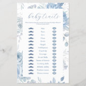 ダスティブルーフローラベビートレイトゲームフライヤー チラシ (正面)