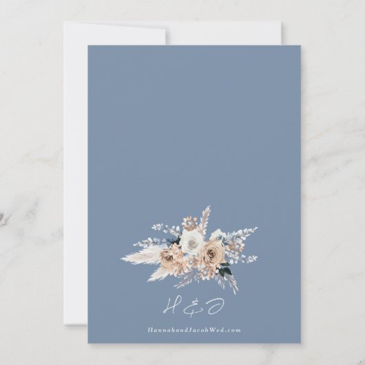 ダスティブルーフローラボホ結婚ズ セーブザデート (裏面)