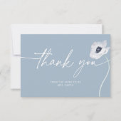 ダスティブルーフローラミニマ結婚リスト感謝していのあなた カード (正面)