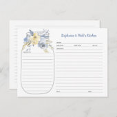 ダスティブルーフローラメイスンジャーレシピカード 案内ポストカード (正面/裏面)