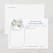 ダスティブルーフローラメイソンジャーファミリーレシピカード 案内ポストカード (正面/裏面)