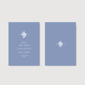 ダスティブルーフローラモノグラム結婚ズフラット セーブザデート