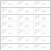 ダスティブルーフローララインアートゲストアドレスステッカー シール (正面)