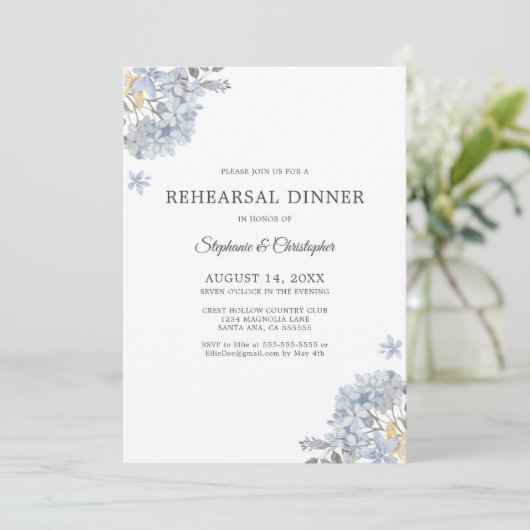 ダスティブルーフローラリハーサルディナー 招待状 (スタンド正面)