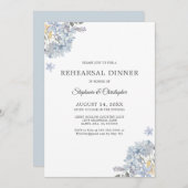 ダスティブルーフローラリハーサルディナー 招待状 (正面/裏面)