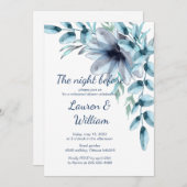 ダスティブルーフローラリハーサルディナー 招待状 (正面/裏面)
