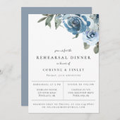 ダスティブルーフローラリハーサルディナー 案内状 (正面/裏面)