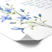 ダスティブルーフローラリングや輪狩りブライダルシャワーゲーム ポスター (角)