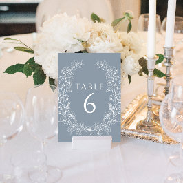 ダスティブルーフローラリースボヘミアン結婚ズ テーブルナンバー