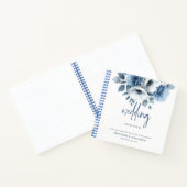 ダスティブルーフローラルウエディングゲストブック ノートブック (内部)