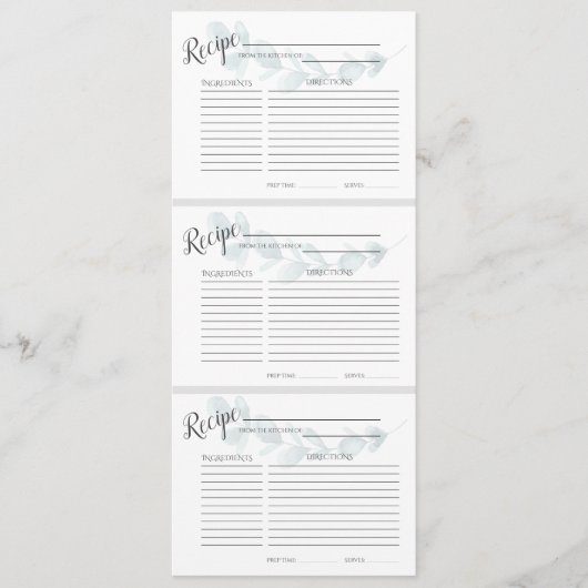 ダスティブルーフローラレシピカード メニュー (正面)