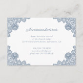ダスティブルーフローラレース結婚ズアコモデーション エンクロージャーカード (正面)