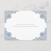 ダスティブルーフローラレース結婚ズアコモデーション エンクロージャーカード (裏面)