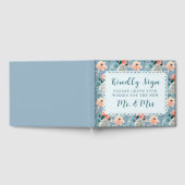 ダスティブルーフローラレース |装飾書道 ゲストブック (全面)