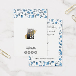 ダスティブルーフローラロゴ衣料表示価格ラベル