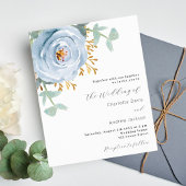 ダスティブルーフローラ予算結婚式招待状