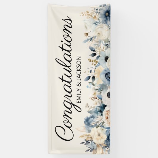 ダスティブルーフローラ婚約パーティ 横断幕 (縦)