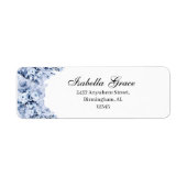 ダスティブルーフローラ差出人住所ラベル ラベル (正面)