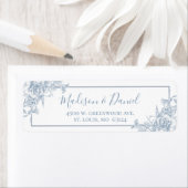 ダスティブルーフローラ差出人住所 ラベル (インサイチュ)