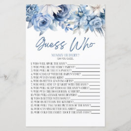 ダスティブルーフローラ推測誰が赤ちゃんシャワーのゲーム