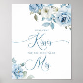 ダスティブルーフローラ数キスブライダルシャワー ポスター (正面)