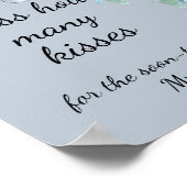 ダスティブルーフローラ数キスブライダルシャワー ポスター (角)