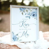 ダスティブルーフローラ数キスブライダルシャワー ポスター