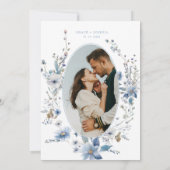 ダスティブルーフローラ春結婚の緑 セーブザデート (裏面)