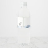 ダスティブルーフローラ水彩ブライダルシャワー ペットボトルラベル (裏面)