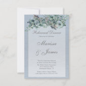 ダスティブルーフローラ水彩リハーサルディナー 招待状 (正面)