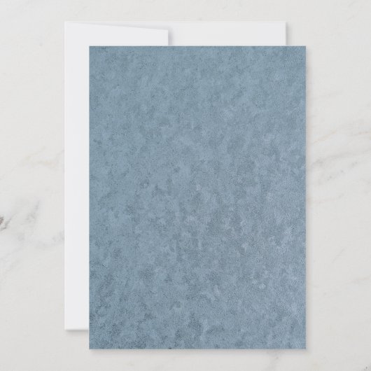 ダスティブルーフローラ水彩結婚式招待状 招待状 (裏面)