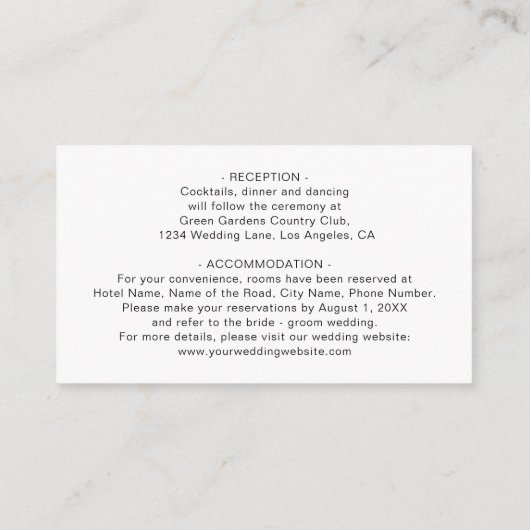 ダスティブルーフローラ石板パステル結婚ズ詳細 エンクロージャーカード (裏面)