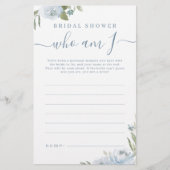 ダスティブルーフローラ私はブライダルシャワーゲーム (正面)