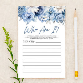 ダスティブルーフローラ私はブライダルシャワーゲーム 便箋