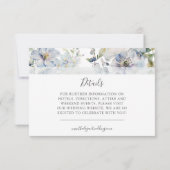 ダスティブルーフローラ結婚のエンクロージャカード 出欠カード (裏面)