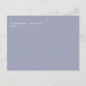 ダスティブルーフローラ結婚のトレンド予算 ポストカード (裏面)