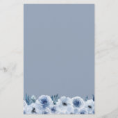 ダスティブルーフローラ結婚のブライダルシャワーシューゲーム チラシ (裏面)