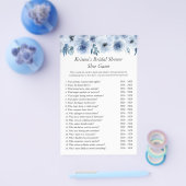 ダスティブルーフローラ結婚のブライダルシャワーシューゲーム チラシ (シングル)