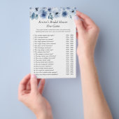 ダスティブルーフローラ結婚のブライダルシャワーシューゲーム チラシ (ハンドル)