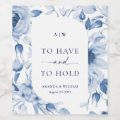 ダスティブルーフローラ結婚のワインラベル ワインラベル (シングルラベル)