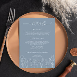 ダスティブルーフローラ結婚の詳細エンクロージャカード