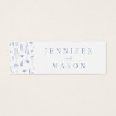 ダスティブルーフローラ結婚のQRレジストリ挿入カード (正面)