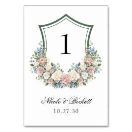 ダスティブルーフローラ結婚クレスト テーブルナンバー