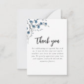 ダスティブルーフローラ結婚ズありがとう ノートカード (裏面)